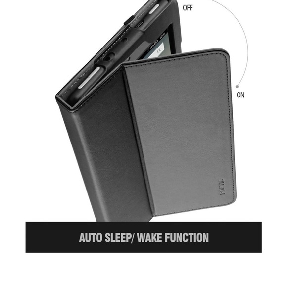 Tablet Case Fire 7 (9th Gen)Flip Stand Cover, Magnetic Closure, Black - Picture 4 of 7